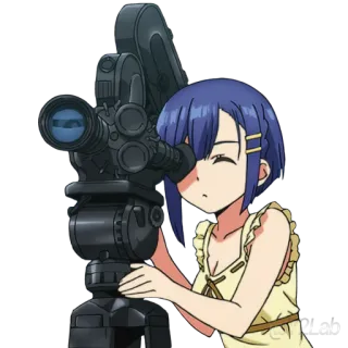 🎥 Anime, Garota, Câmera, Filme, Filme, Desenho animado, Entretenimento, Animação telegram sticker