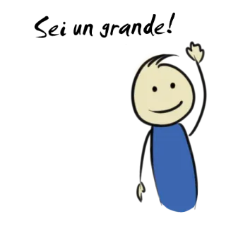 ✋ Awesome! dessin animé, bonhomme allumette, génial, positif telegram sticker