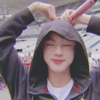 🐹 Jin K-pop, Thần tượng, Ca sĩ, Người nổi tiếng, Âm nhạc, Nghệ sĩ biểu diễn, dễ thương, Trái tim telegram sticker