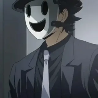🚬 Sniper Mask High-Rise Invasion Anime, Máscara, Arma, Personaje, Francotirador telegram sticker
