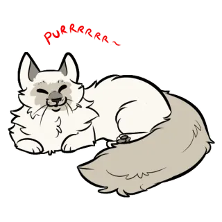🐈 PURRRRRRR~ chat, chaton, mignon, animal, animal de compagnie, ronronner whatsapp sticker
