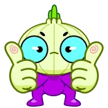 👍 漫画, 玉ねぎ, いいね, 野菜, ステッカー whatsapp sticker