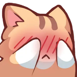 🥺 gato, anime, ojos, sonrojo, lindo, avergonzado telegram sticker