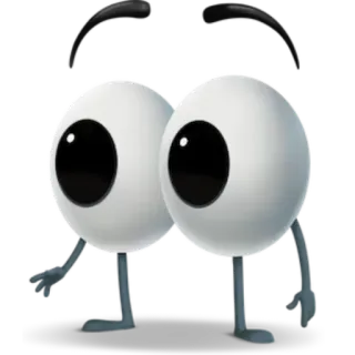 👀 olhos, globos oculares, desenho animado, fofo, olhos com pernas, olhos esbugalhados telegram sticker
