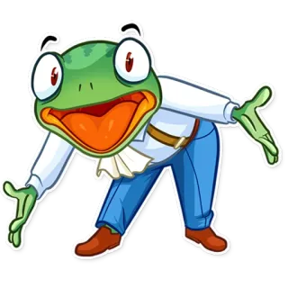 🤷‍♂️ กบ, การ์ตูน, ตัวละคร, สัตว์ telegram sticker