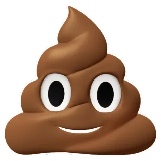 💩 Emoji, Cocô, Marrom, Personagem, Fofo, Engraçado telegram sticker