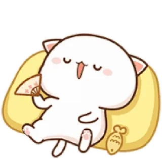 💤 Katze, süß, entspannend, Fan, Kissen telegram sticker