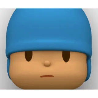 😀 Pocoyo kartun, anak, Pocoyo, topi biru, animasi telegram sticker