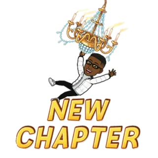 🔝 NEW CHAPTER 新しい章, お祝い, 変化, 人生, Bitmoji telegram sticker
