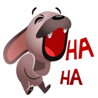😂 HA HA cachorro, rindo, haha, animal, desenho animado telegram sticker