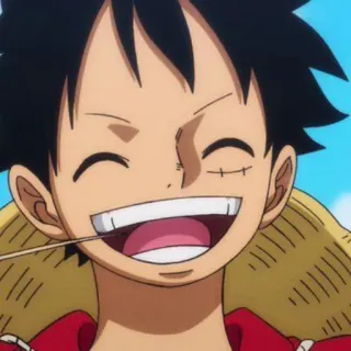 🏴‍☠️ Luffy One Piece anime, manga, one piece, luffy, cartoon telegram sticker