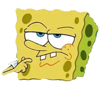 🤔 Spongebob Spongebob, cartoon, character, meme telegram sticker
