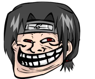 😈 Itachi Naruto 动漫, 漫画, Trollface, 表情包, 角色 telegram sticker