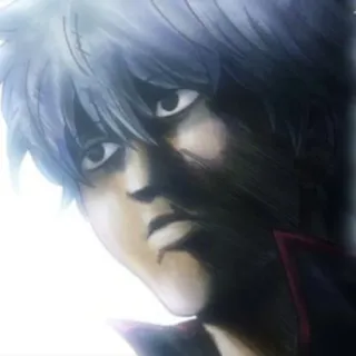 🍫 Gintoki Sakata Gintama Anime, Gintama, Gintoki Sakata, Sakata Gintoki, Postać, Fanart, Portret whatsapp sticker