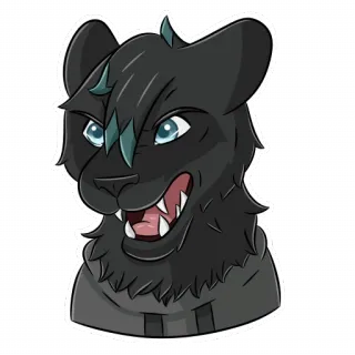 😡 autocollant, furry, animal, dessin animé whatsapp sticker
