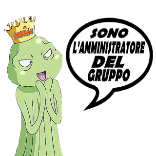 🤴 SONO L'AMMINISTRATORE DEL GRUPPO cartoon, administrator, group telegram sticker