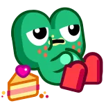 🤤 Cartone animato, Carino, Cuore, Torta, Amore whatsapp sticker