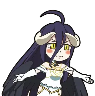 🤗 Albedo Overlord anime, karakter, fantasi, stiker telegram sticker