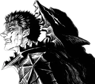 👿 Guts Berserk Anime, Manga, Kiếm, Chiến binh, Berserker telegram sticker