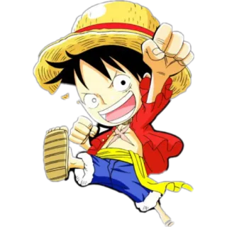 😆 Luffy One Piece luffy, one piece, anime, manga, cartoon, pirate, straw hat telegram sticker