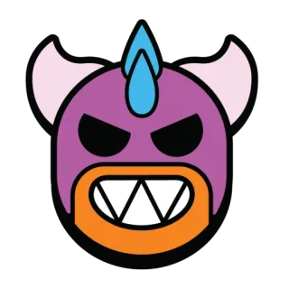 ❌ sticker, diavolo, cartone animato, arrabbiato, mostro, corna whatsapp sticker