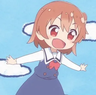 🎐 anime, chica, linda, alegre, feliz, dibujos animados telegram sticker