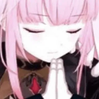 🙏 Anime, Chica, Oración, Paz, Kawaii telegram sticker
