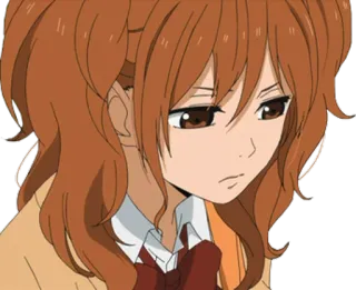 😔 anime, girl, portrait, sad telegram sticker