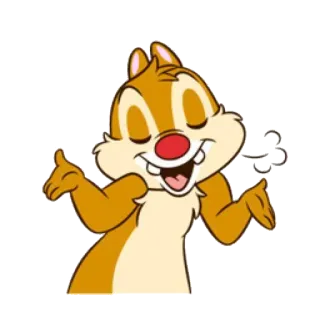 ☺️ Chip Chip, Disney, dibujos animados, animal, ardilla, personaje telegram sticker