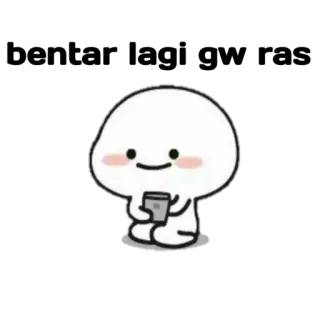 🙂 sticker, cartoon, cute, blob, character, phone telegram sticker