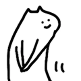 😺 süß, tier, einfach, zeichnung, skizze telegram sticker