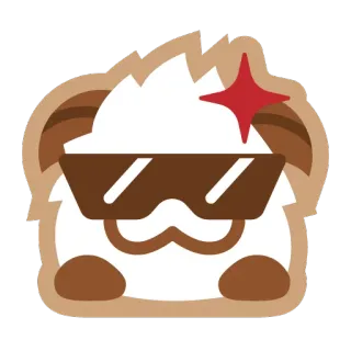 😎 Poro League of Legends poro, league of legends, süß, sonnenbrille, spiel, sticker telegram sticker