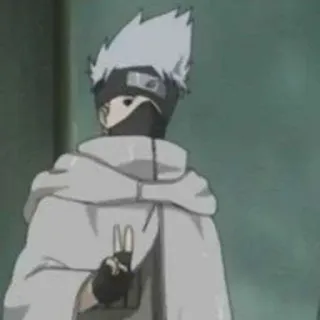 🥠 Kakashi Naruto anime, naruto, kakashi, peace sign, ninja, cartoon telegram sticker