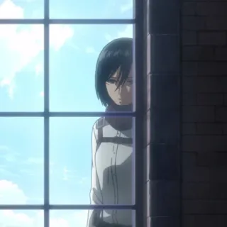 🥀 Mikasa Ackerman Attack on Titan Mikasa, anime, character, Attack on Titan telegram sticker