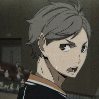 ⚫ Sugawara Koushi Haikyuu!! anime, character, haikyuu, sugawara, koushi, manga telegram sticker