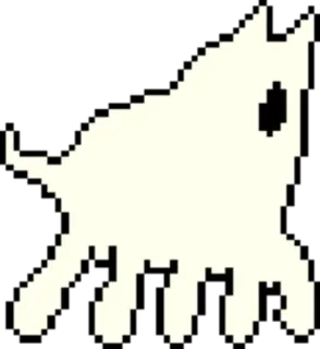 🕳️ animal, perro, pixel art whatsapp sticker