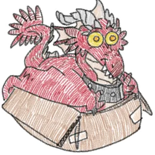📦 naga, kartun, fantasi, monster, makhluk, gambar telegram sticker