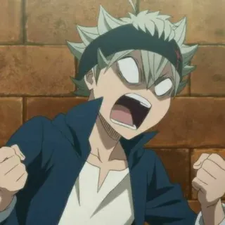 🐾 Asta Black Clover anime, shonen, magic, fantasy, battle, Black Clover, Asta telegram sticker