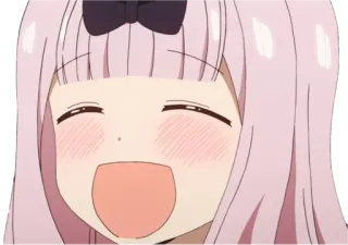 😃 Chika Fujiwara Kaguya-sama: Love Is War Anime, Fofo, Kawaii, Sorrindo, Feliz telegram sticker