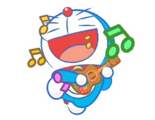 🎵 Doraemon Cartoon, Anime, Musik, Gitarre, Süß telegram sticker