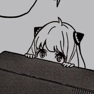 🥜 Anya Forger Spy x Family anime, manga, spy x family, anya forger, słodkie, podglądanie, kawaii telegram sticker