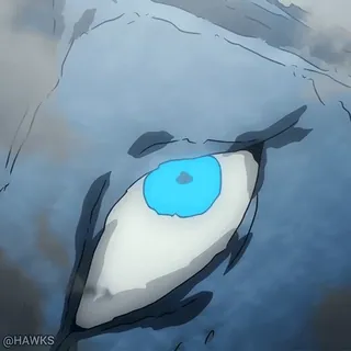 👁 olho, azul, anime, mangá telegram sticker