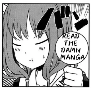 😤 READ THE DAMN MANGA Манга, Аниме, Чтение, Комикс, Мультфильм whatsapp sticker