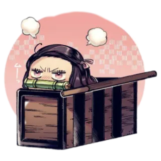 😒 Nezuko Kamado Demon Slayer Anime, Nezuko, Demon Slayer, Manga, Süß, Mädchen, Wütend telegram sticker
