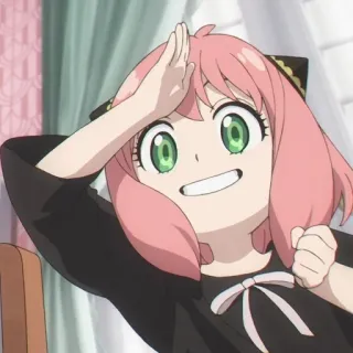 🐰 Anya Forger Spy x Family Anime, Spy x Family, Anya Forger, Lindo, Feliz, Dibujos animados telegram sticker
