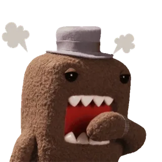 💬 Domo 도모, 화난, 괴물, 일본, 만화, 귀여운, 캐릭터 telegram sticker