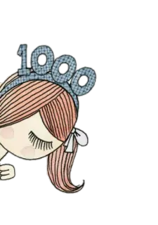 👀 1000 festa, ragazza, mille, successo telegram sticker