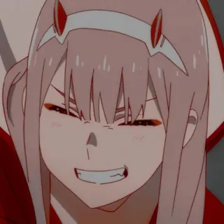 😁 Zero Two Darling in the Franxx Anime, Zero Two, Darling in the Franxx, Manga, Charakter, Illustration telegram sticker
