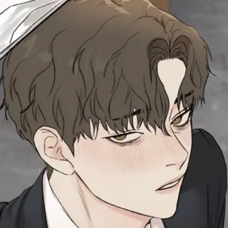 🧋 man, smirk, male, art, person telegram sticker