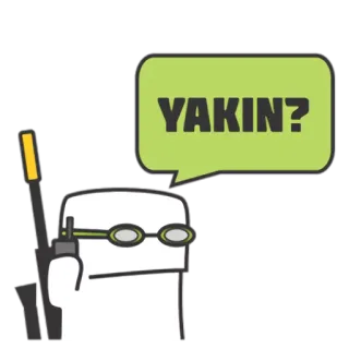 🤓 YAKIN? 질문, 만화, 인도네시아, 표정, 의심 telegram sticker